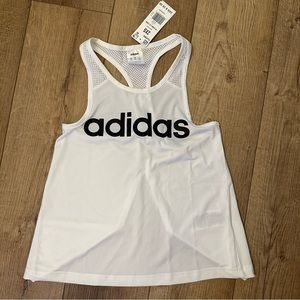 Adidas white tank